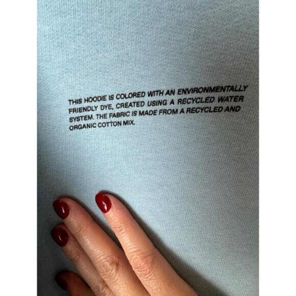 Pangaia Hoodie Women‎ Small Blue 365 Heavyweight Hoodie Streetwear Athleisure - Picture 6 of 11